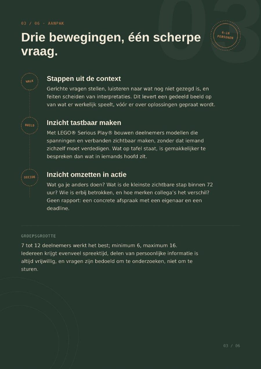 Page des cinq formules et des prix